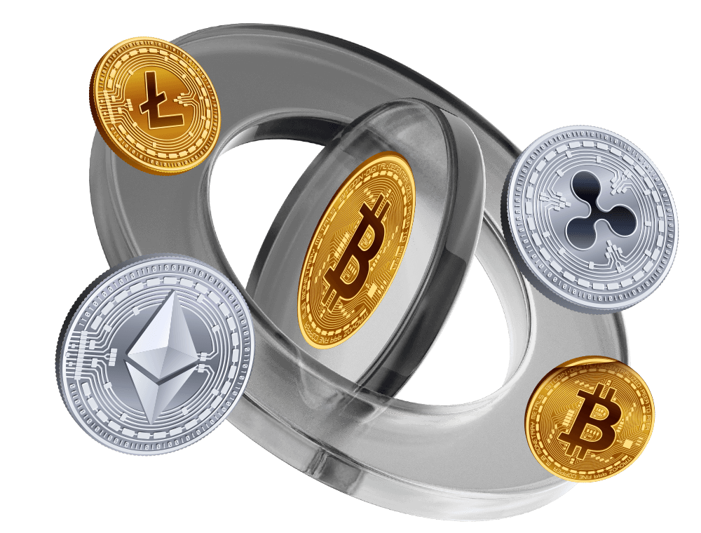 Bitcoin, Ethereum, Litecoin and XRP coins